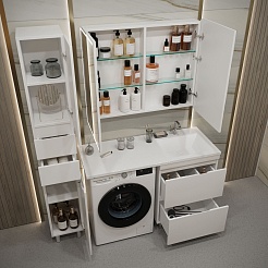 Stella Polare Зеркальный шкаф Анда 1000х800/С с Led-подсветкой – фотография-9